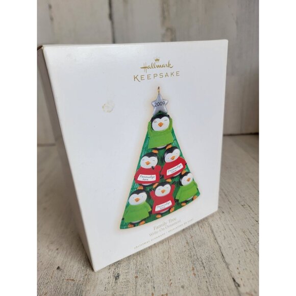 Hallmark family tree write - on ornament Xmas penguin - Picture 2 of 5